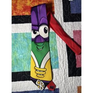 Vintage Veggie Tales Eagles Wings Larry-boy The Cucumber Men's Neck Tie Novelty